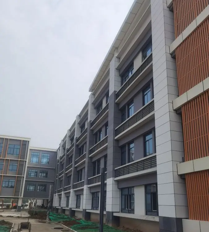 School exterior wall paint-free boards