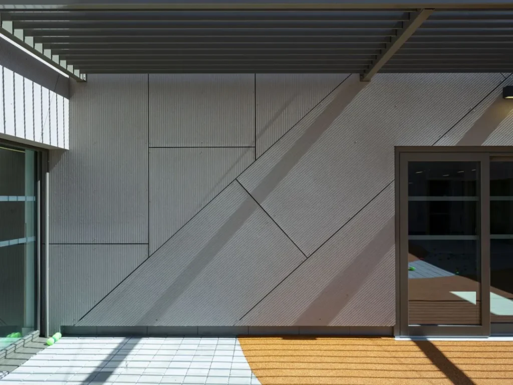 cement grooved panel