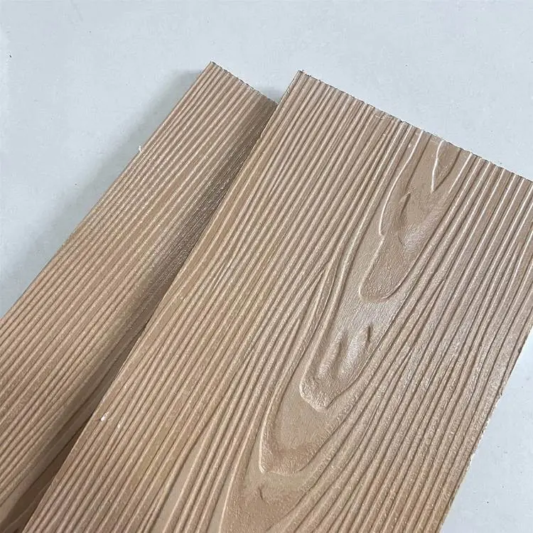 Fiber cement wood grain board